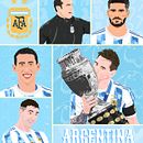 Selección Argentina - Copa América. Ilustração tradicional, Design, e Lettering projeto de Adrián Hakim - 18.09.2021