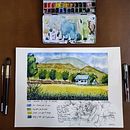 Mi Proyecto del curso: Cuaderno de viaje en acuarela. Projekt z dziedziny Trad, c, jna ilustracja, Malowanie akwarelą,  R, sunek architektoniczn i Sketchbook użytkownika Bea - 20.09.2021