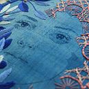 Bluework bordado y cianotipia. Traditional illustration, Embroider, and Creativit project by Bugambilo - 09.21.2021