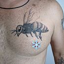 Abeille. Tattoo Design, Traditional illustration, and Artistic Drawing project by Luis Gutierrez - 09.21.2021