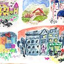 My project in Illustration Techniques to Unlock your Creativity course. Un projet de Design , Illustration traditionnelle, Beaux Arts, Peinture, Créativité, Créativité avec les enfants , et Carnet de croquis de Hajnalka Minaei - 21.09.2021