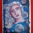Tu eres mi universo. Un projet de Illustration traditionnelle, Beaux Arts, Peinture, Dessin, Aquarelle, Dessin de portrait , et Dessin artistique de Rosa Cintas Cardenas - 22.09.2021