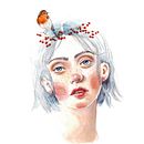 Mon projet du cours : Portrait illustré à l’aquarelle. Un proyecto de Ilustración tradicional, Bellas Artes, Pintura, Dibujo, Pintura a la acuarela, Dibujo de Retrato y Dibujo artístico de Aline Pallaro - 23.09.2021