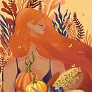 October "The Harvest". Traditional illustration project by Federica De falco - 09.23.2021
