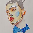 Meu projeto do curso:  Retratos expressivos em aquarela. Een project van Traditionele illustratie,  Beeldende kunst, Schilderij, Aquarelschilderen y  Portrettekening van Alan Machado - 23.09.2021