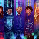 Series of Fantasy/Sci-Fi Character Bookmarks. Projekt z dziedziny Trad, c, jna ilustracja, Projektowanie postaci,  Malarstwo, Kreat, wność,  R, sunek, R, sunek c, frow, Malarstwo c i frowe użytkownika Laura Kuzn - 17.04.2021