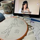 Mi Proyecto del curso: Bordado de imágenes de moda con needle felting. Embroider project by nancy.aular - 09.27.2021