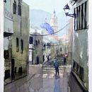 Mi Proyecto del curso: Paisajes urbanos en acuarela. Un proyecto de Pintura a la acuarela, Bellas Artes e Ilustración arquitectónica de Santiago Tormos - 27.09.2021