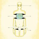 Serie de tres ilustraciones relacionadas con el cuerpo y la tierra.. Projekt z dziedziny Trad, c, jna ilustracja i Grafika wektorowa użytkownika Roc Domingo - 28.09.2021