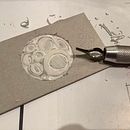 Barnacles- first stamp carved . Un proyecto de Ilustración tradicional, Pattern Design, Estampación y Sketchbook de Fiona Wilson - 28.09.2021