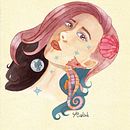 Mi Proyecto del curso: Retrato ilustrado en acuarela. Traditional illustration, Fine Arts, Painting, Drawing, Watercolor Painting, Portrait Drawing, and Artistic Drawing project by sony_anel - 09.28.2021