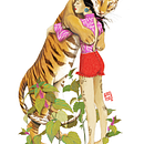 Tyger; Abraza a tu fiera interior. Traditional illustration project by Gisela Navarro - 09.30.2021