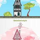 German home illustration. Un projet de Illustration traditionnelle, Design , Illustration vectorielle et Illustration architecturale de Jasna Salih - 01.10.2021