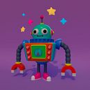 Robot 3D. 3D Modeling, Traditional illustration, and Design project by Rafael González - 10.03.2021