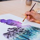 My project in Double Exposure Watercolor: Painting Nature course. Un proyecto de Ilustración tradicional, Pintura a la acuarela, Dibujo realista e Ilustración naturalista				 de Jessica Janik - 03.10.2021