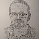 Selbstporträt (Fineliner) und Porträt eines Kindes (Kohle) . Ich bin 68 Jahre und habe nach dem tollen Kurs  Painting birds nun Lust auf Sarah Stokes Porträtkurs mit Kohle. Es soll aber mehr sein als ein Fotos, es soll  Athmosphäre haben.. Un proyecto de Ilustración tradicional de Michael Deselaers - 02.02.2021