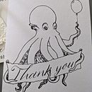 Octopus Greeting Card. Un proyecto de Ilustración tradicional de Louise Hilraven - 06.10.2021