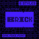 MultiType Brick (ONE FREE FONT). T, pograph, Design, T, and pograph project by Damián Guerrero Cortés - 10.08.2021