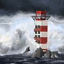 Storm in IJmuiden, illustration in Procreate Ein Projekt aus dem Bereich Traditionelle Illustration, Skizzenentwurf, Stor und telling von Anissa Woudenberg - 14.11.2020
