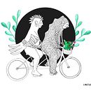 Mutuo cuidado - serie Monstruos. Un progetto di Illustrazione tradizionale, Disegno e Illustrazione con inchiostro di Huaira Paloma Lizarralde Pinzón - 13.10.2021