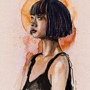 "Saints always burns" / Illustrated Portraits with Procreate course. Traditional illustration, Vector Illustration, Digital Illustration, and Portrait Drawing project by Joanna Namyślak - 10.13.2021