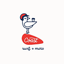 Coast Surf + Moto Ein Projekt aus dem Bereich Traditionelle Illustration, Design, Logodesign, Br und ing und Identität von Aron Leah - 15.10.2021