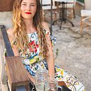 D&G print summer dress. Un proyecto de Diseño, Costura, Diseño de moda y Artesanía de By Hand London - 18.10.2021