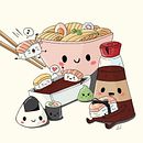 Sushi party. Un proyecto de Ilustración tradicional de Lucrezia Lando - 18.10.2021