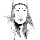 china girl Ein Projekt aus dem Bereich Traditionelle Illustration, Bleistiftzeichnung, Zeichnung, Skizzenentwurf, Porträtzeichnung, Artistische Zeichnung, Illustration mit Tinte und Sketchbook von Alejando Basso - 04.04.2019