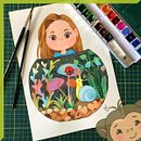 Meu projeto do curso: Pintura negativa em aquarela para ilustração infantil. Projekt z dziedziny Trad, c, jna ilustracja,  Malarstwo, R, sunek ołówkiem, Malowanie akwarelą, Ilustracje dla dzieci i Narracja użytkownika Ana Izabel Pereira - 16.10.2021