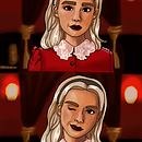 Sabrina Spellman. Un proyecto de Ilustración tradicional, Dibujo, Dibujo digital y Pintura digital de Clara Alvarenga - 28.09.2021