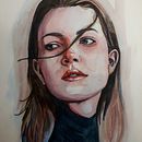 Meu projeto do curso: Retrato artístico em aquarela. Artes plásticas, Pintura, Pintura em aquarela, e Desenho de retrato projeto de Juliana Paz - 25.10.2021