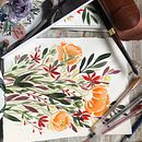 Mon projet du cours : Création d’une composition florale à l’aquarelle. Un projet de Illustration traditionnelle, Beaux Arts, Peinture, Aquarelle, Illustration botanique et Illustration naturaliste de Cindy Poulin - 20.10.2021