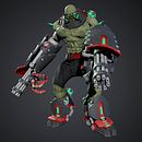 Cyborg. Character Design, 3D, 3D Modeling, Video Games, 3D Character Design, 3D Design, Game Design, and Game Development project by David González Faubel - 10.25.2021