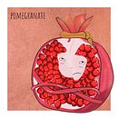 pomegranate. Traditional illustration, Digital Illustration, Graphic Design, and Vector Illustration project by Aga Elbert - 10.27.2021