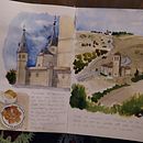 Mi Proyecto del curso: Cuaderno de viaje en acuarela . Ilustrasi tradisional, Lukisan Cat Air, Ilustrasi Arsitektur, Dan Buku sketsa proyek oleh wholelottaisa - 10.27.2021