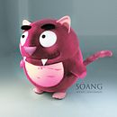 Otro amigo peludo. Ilustração tradicional, 3D, Design de personagens, e Design de personagens 3D projeto de Miguel Luna Ramos - 26.10.2021