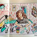 Mi Proyecto del curso: Sketchbook para explorar tu estilo de dibujo. Un projet de Illustration traditionnelle, Esquisse , Créativité, Dessin, Aquarelle, Carnet de croquis , et Peinture gouache de Camila Leiva Soria - 28.10.2021