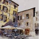 Paesaggio urbano. Painting, Watercolor Painting, Drawing, and Street Art project by Roberto Zangarelli - 11.01.2021