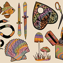 Flashes posibles. Un projet de Illustration traditionnelle, Conception de tatouage , et Design  de Daniela Ferrer Saelzer - 31.03.2021