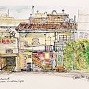 My project in Watercolor Travel Journal course. Traditional illustration, Watercolor Painting, Architectural Illustration, and Sketchbook project by Paulie Lam - 11.05.2021