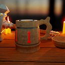 Mesa Vikinga con martillo y jarra cerveza. 3D, and 3D Modeling project by José Javier Ramírez Tornero - 02.03.2021