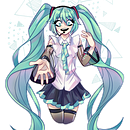 Hatsune Miku. Projekt z dziedziny Trad, c, jna ilustracja, Kreat, wność,  R, sunek, Ilustracja c i frowa użytkownika Genesis Vinueza - 10.11.2021