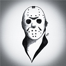  Jason Voorhees: Desenho de tatuagem blackwork. Tattoo Design, Traditional illustration, and Digital Illustration project by Vitor Froza - 11.09.2021