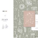Atelier Zian - Creación de identidad de marca. Een project van Traditionele illustratie,  Ontwerp,  Br e ing en identiteit van Aurélie Poty - 11.11.2021