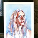 My project in Artistic Portrait with Watercolors course. Artes plásticas, Pintura, Pintura em aquarela, e Desenho de retrato projeto de Erçin Altay - 13.11.2021