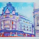 Mon projet du cours : Dessin architectural à l’aquarelle et à l’encre. Un proyecto de Bocetado, Dibujo, Pintura a la acuarela, Ilustración arquitectónica, Sketchbook e Ilustración con tinta de camelia_09 - 14.11.2021