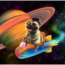 Space Pug. Un proyecto de Ilustración tradicional de cale petrocci - 24.11.2020