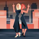 My project in Art Deco Style for Digital Illustration course. Een project van Traditionele illustratie,  Beeldende kunst, Posterontwerp y Digitale illustratie van Balázs Fekti - 16.11.2021