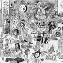 Inktober 2021: La cantina de las estrellas caídas. Een project van Traditionele illustratie van Fernando Moreno - 01.11.2021